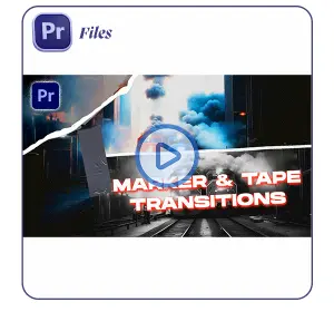 دانلود ترنزیشن نوار چسب و ماژیک پریمیر | Marker & Tape Vol.2