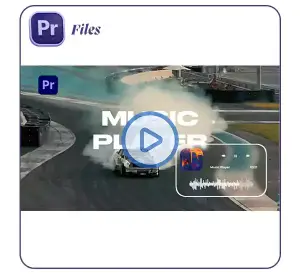 دانلود پروژه پریمیر موزیک پلیر تصویری حرفه‌ای | Music Player Template